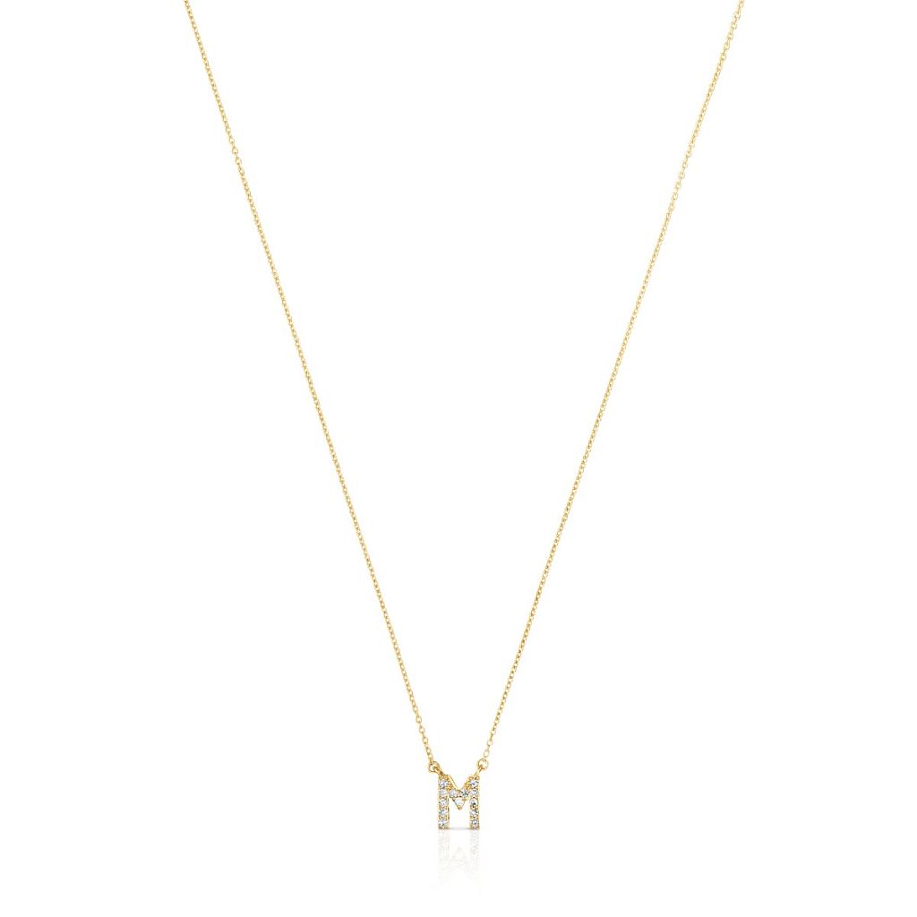 Колье Alphabet из желтого золота с бриллиантами 