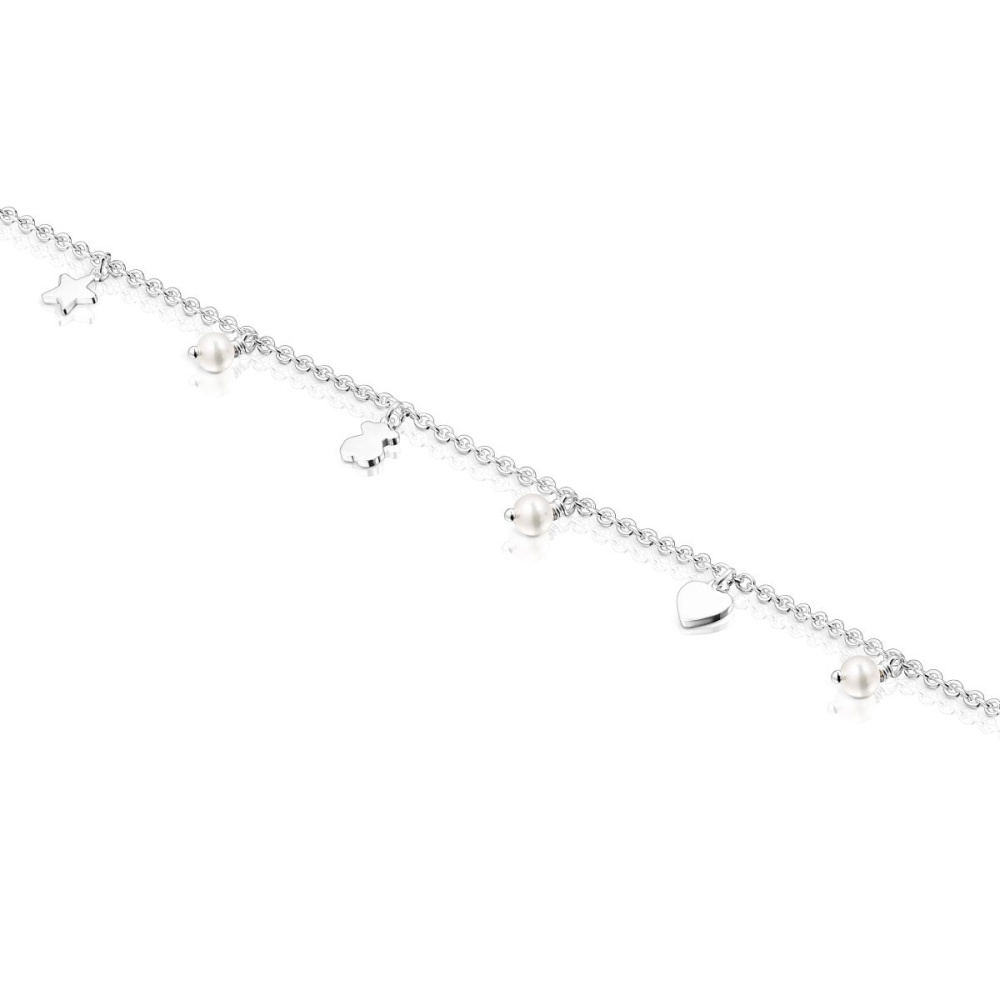 Браслет из серебра с жемчугом фото 4