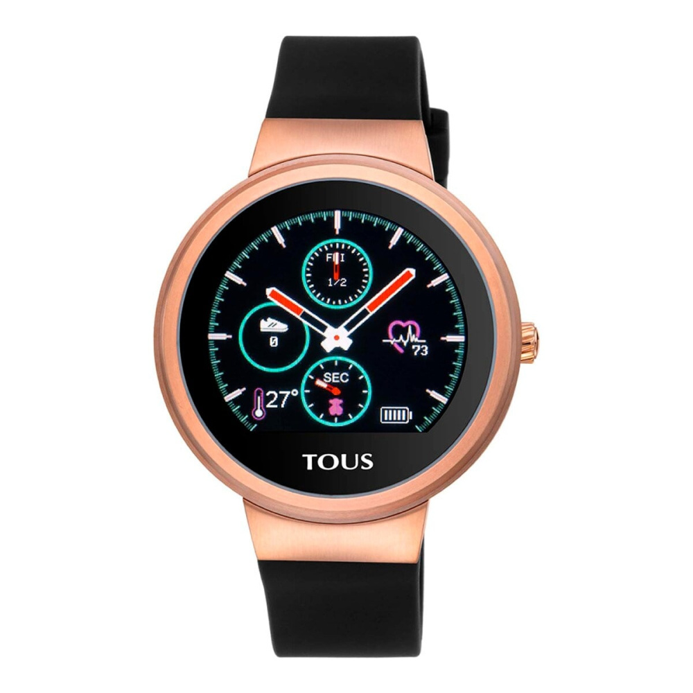 Фитнес-часы TOUS Rond Touch из стали с розовым ионным напылением со сменным силиконовым ремешком фото 5