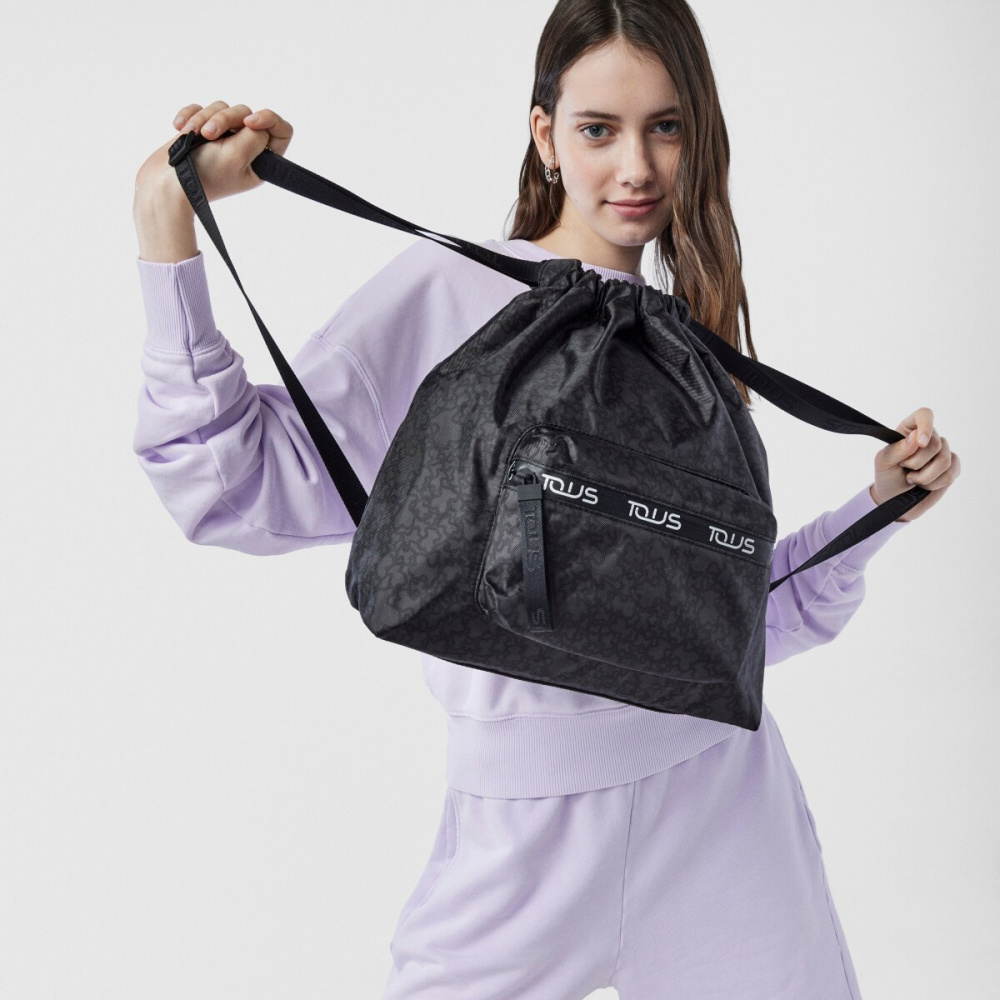Чернo-серый плоский рюкзак Kaos Mini Sport фото 6