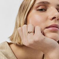 Кольцо Good Vibes из золота с бриллиантами