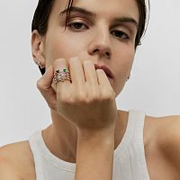 Кольцо из серебра с натуральными камнями