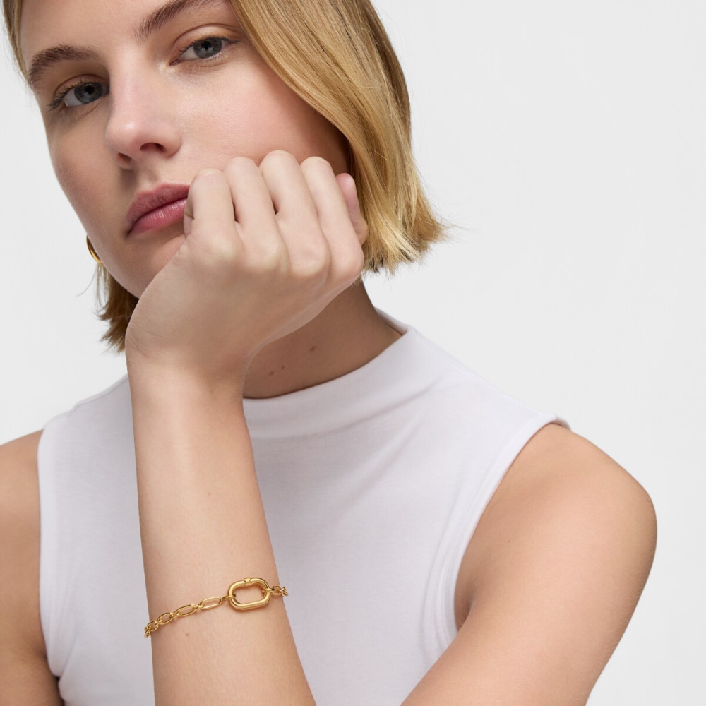 Браслет Hold Oval из вермеля фото 5