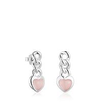 Серьги Bold Motif из серебра с халцедоном