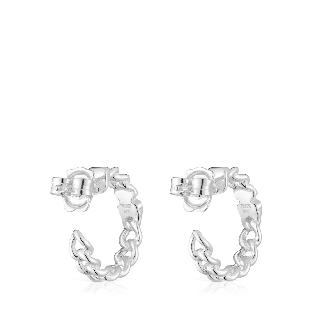 Серьги-креолы Bold Motif из серебра фото 4