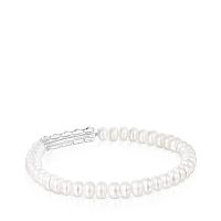 Серебряный браслет Straight с жемчугом