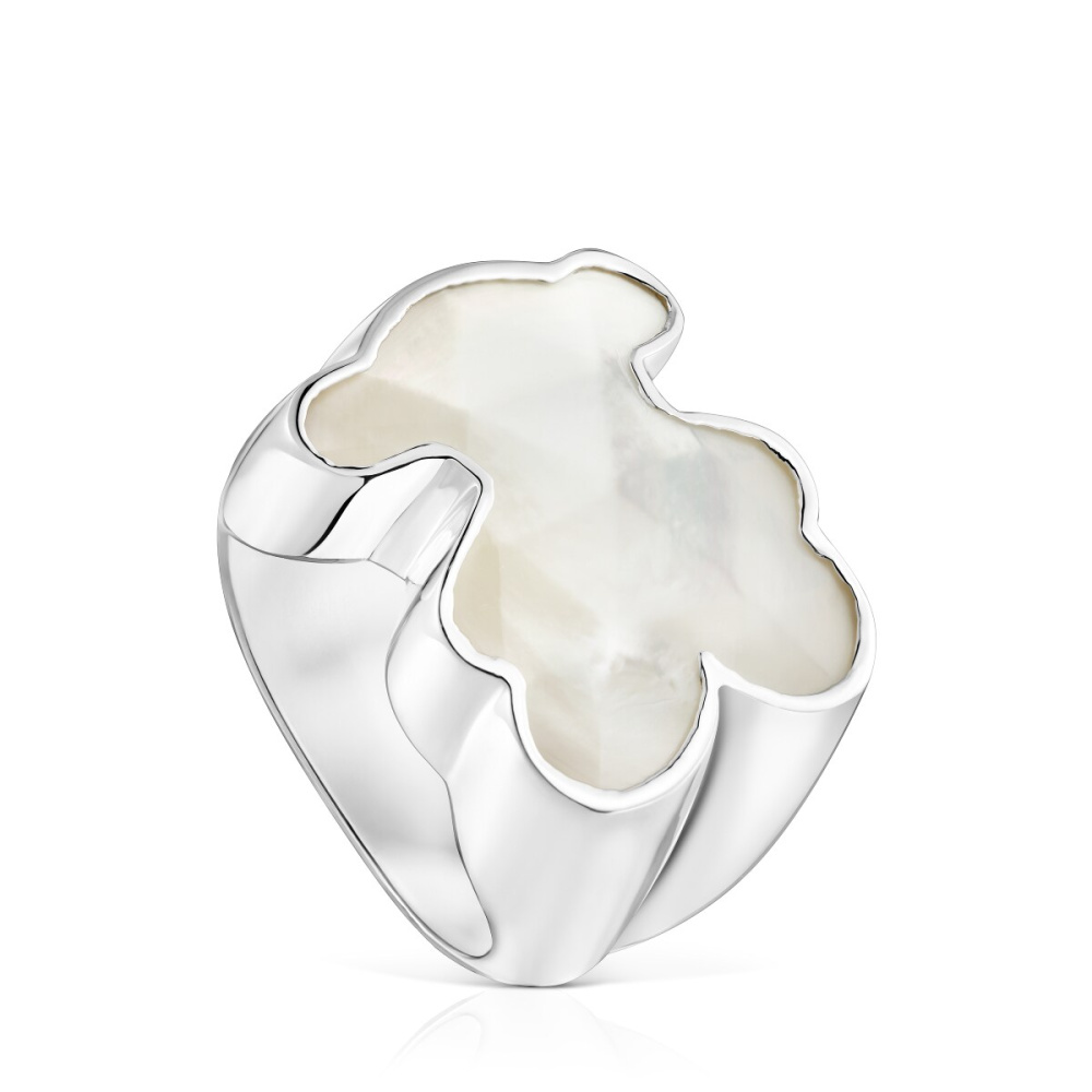 Кольцо из серебра с перламутром фото 2