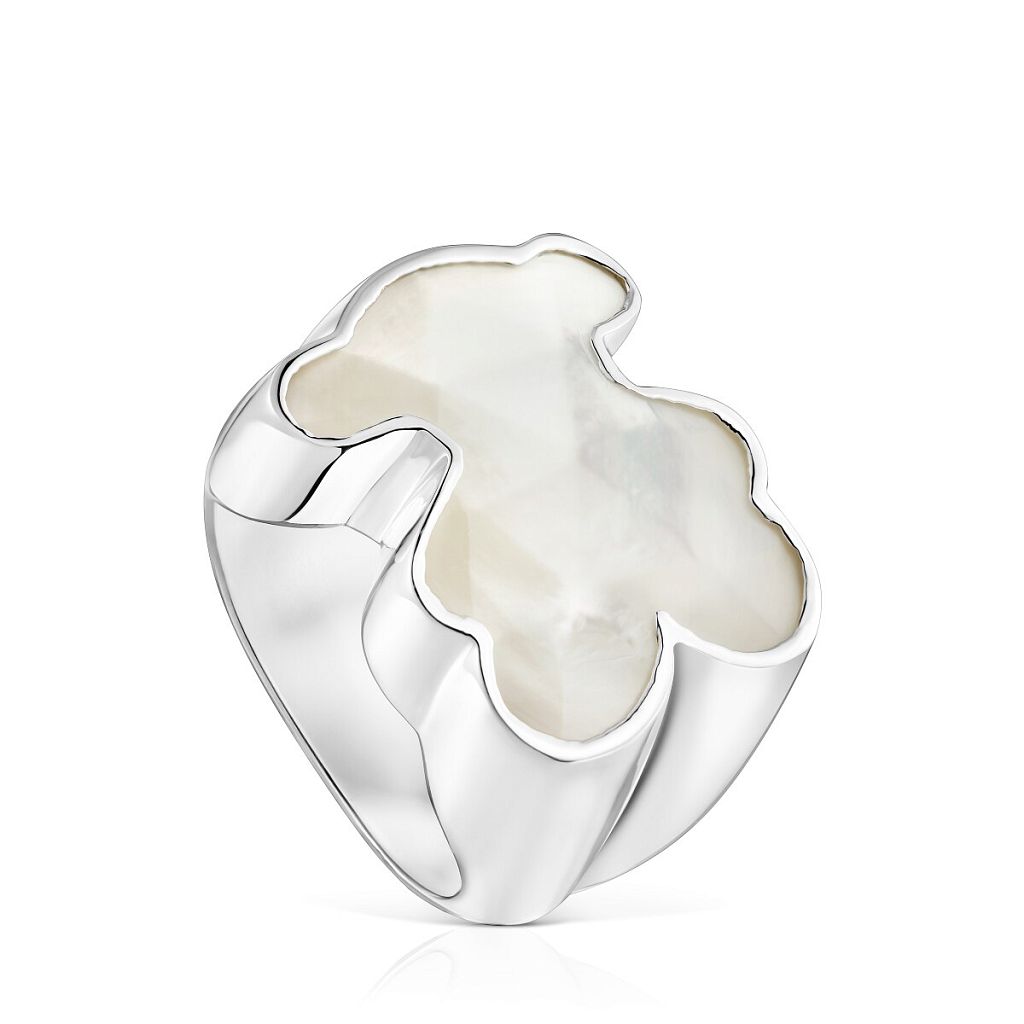 Кольцо из серебра с перламутром