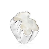 Кольцо из серебра с перламутром