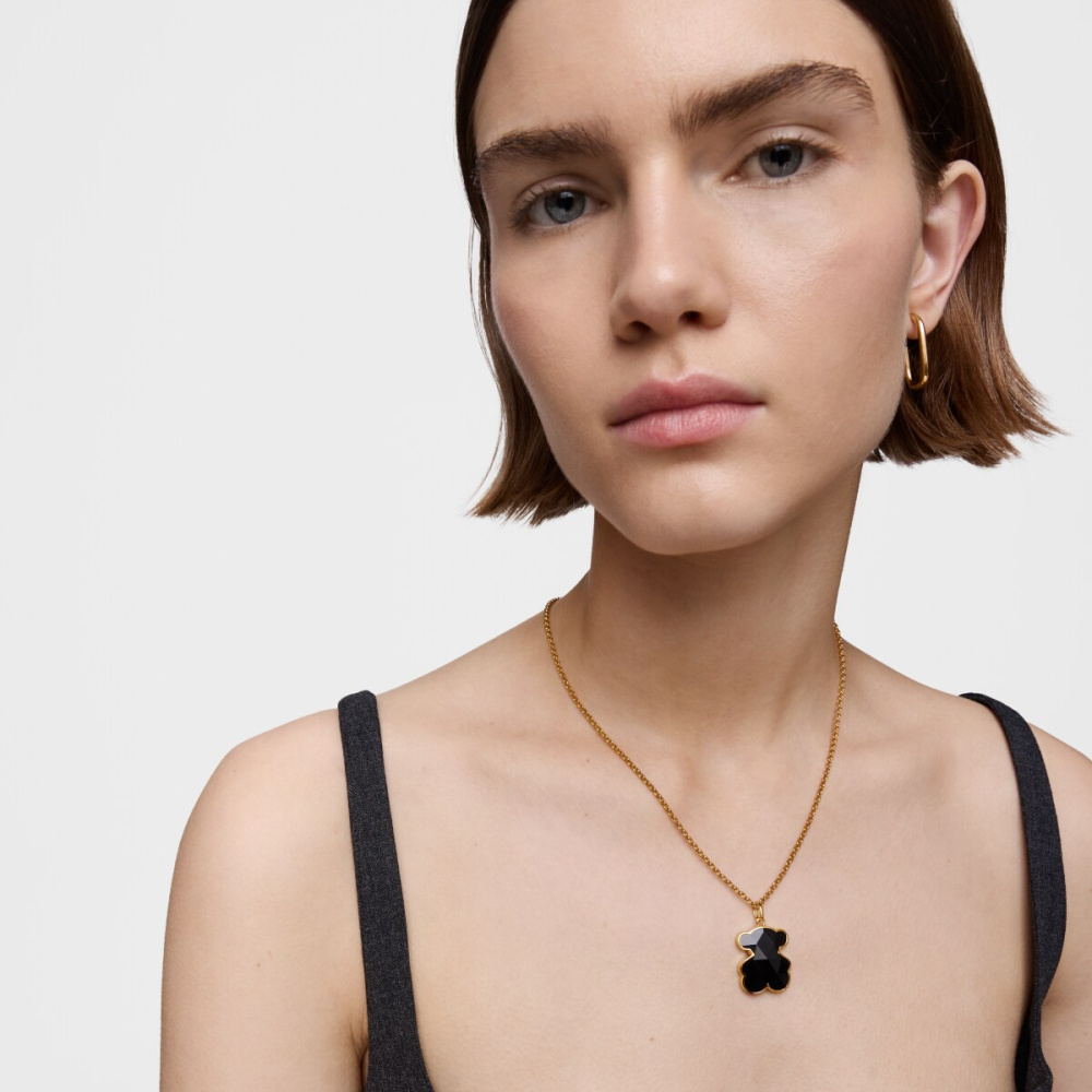 Кулон из вермеля с ониксом фото 5