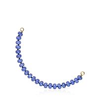 Браслет Hold Oval из вермеля с голубым кварцем