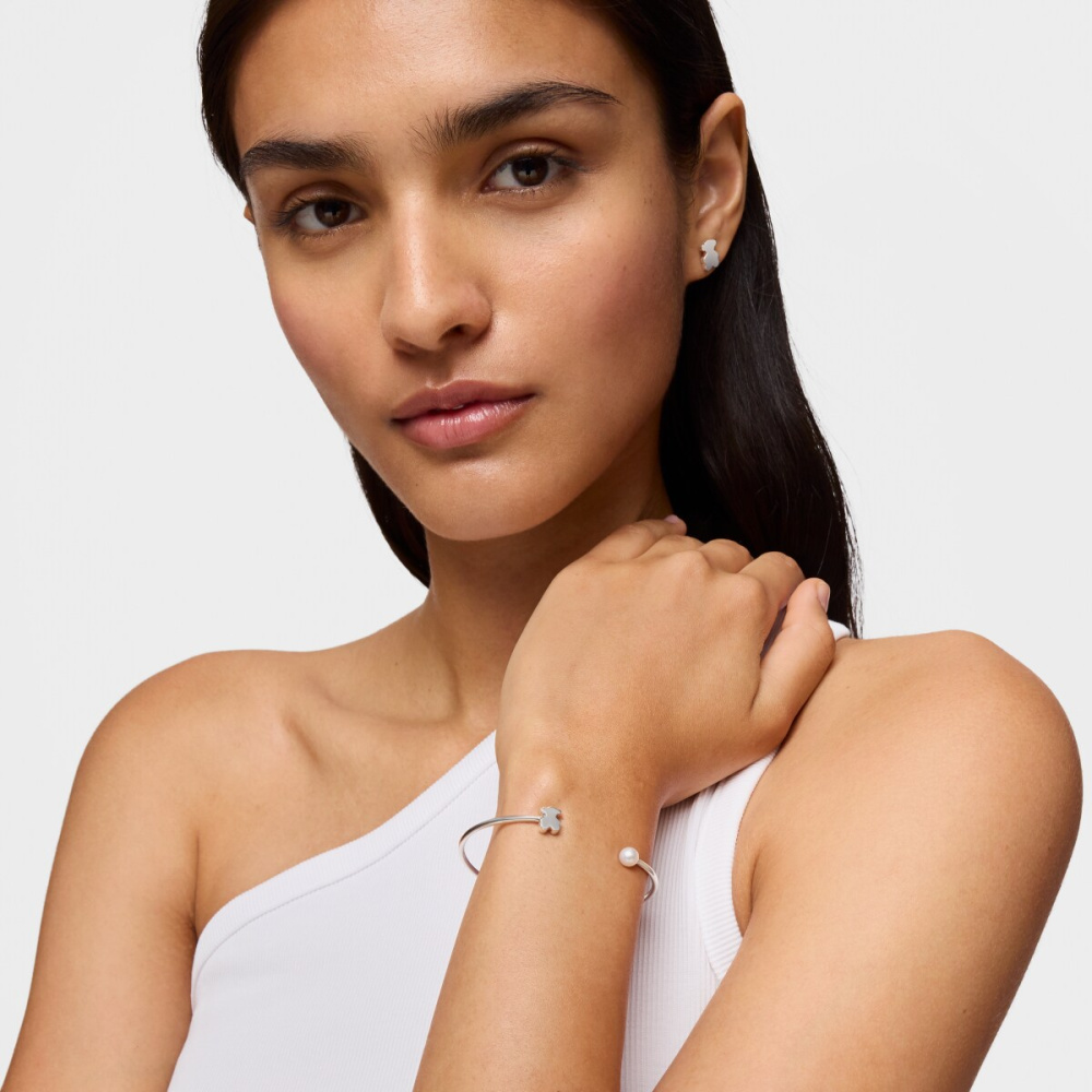 Браслет из серебра с жемчугом фото 5