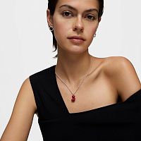 Кулон Bold Bear из стали с красным покрытием