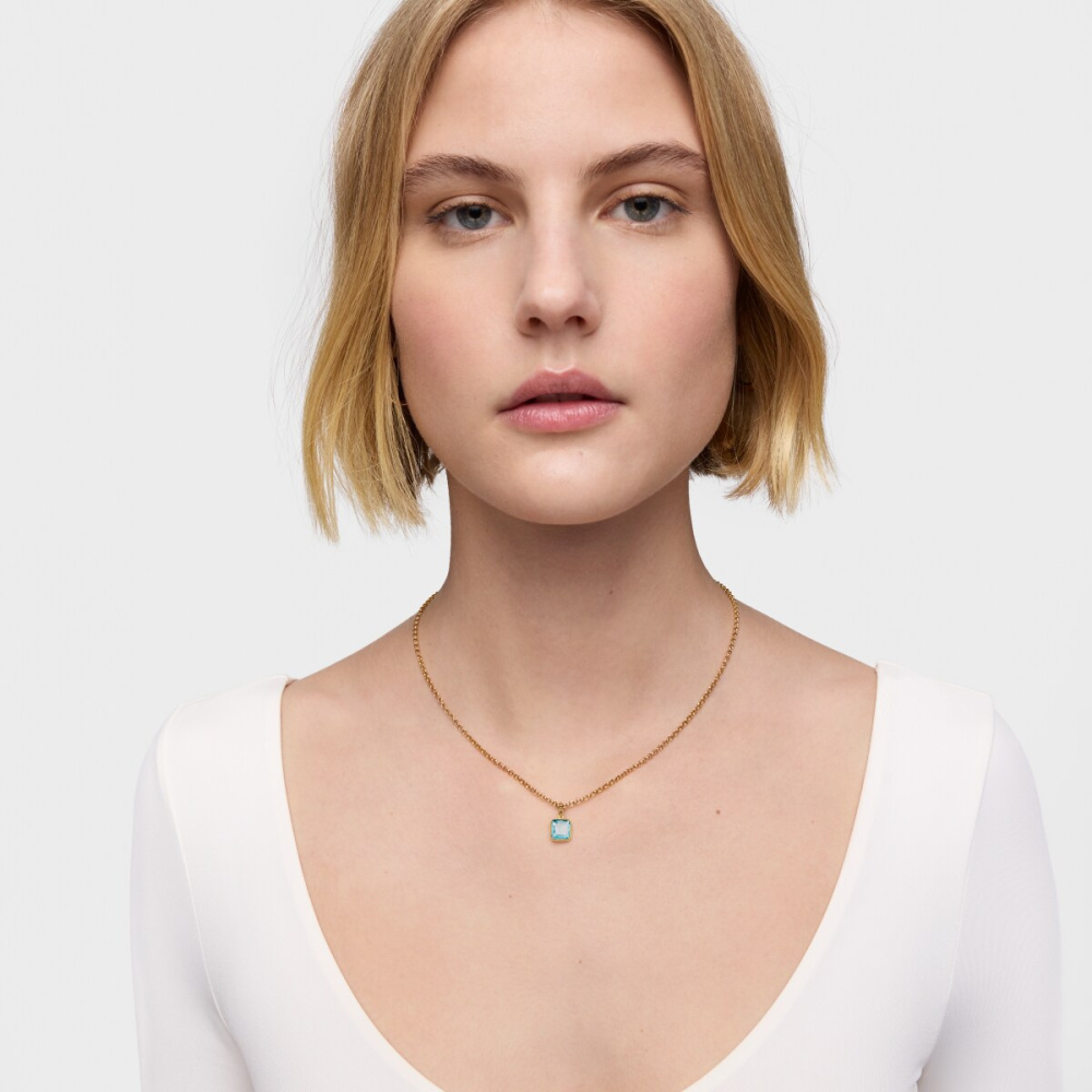 Кулон Medallions из вермеля с голубым топазом фото 5