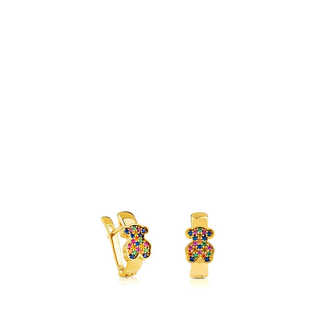 Серьги Gen из вермеля с камнями