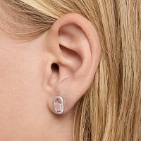 Серьги из серебра с кварцем