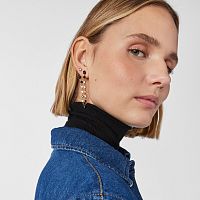 Серьги Glaring из вермеля с ониксом и цирконием