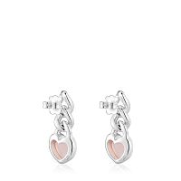 Серьги Bold Motif из серебра с халцедоном