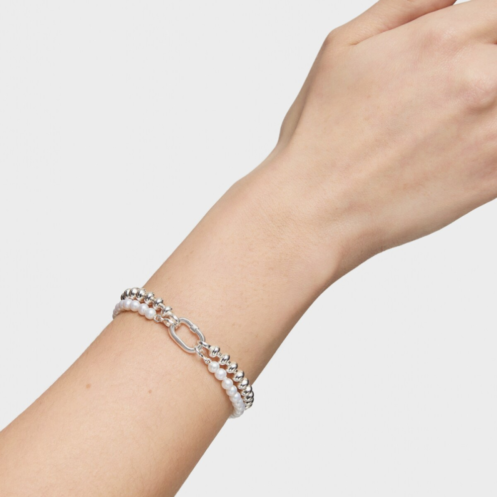 Браслет Hold Oval из серебра и жемчуга фото 6