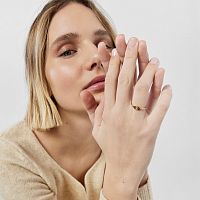 Кольцо Good Vibes из золота с бриллиантами