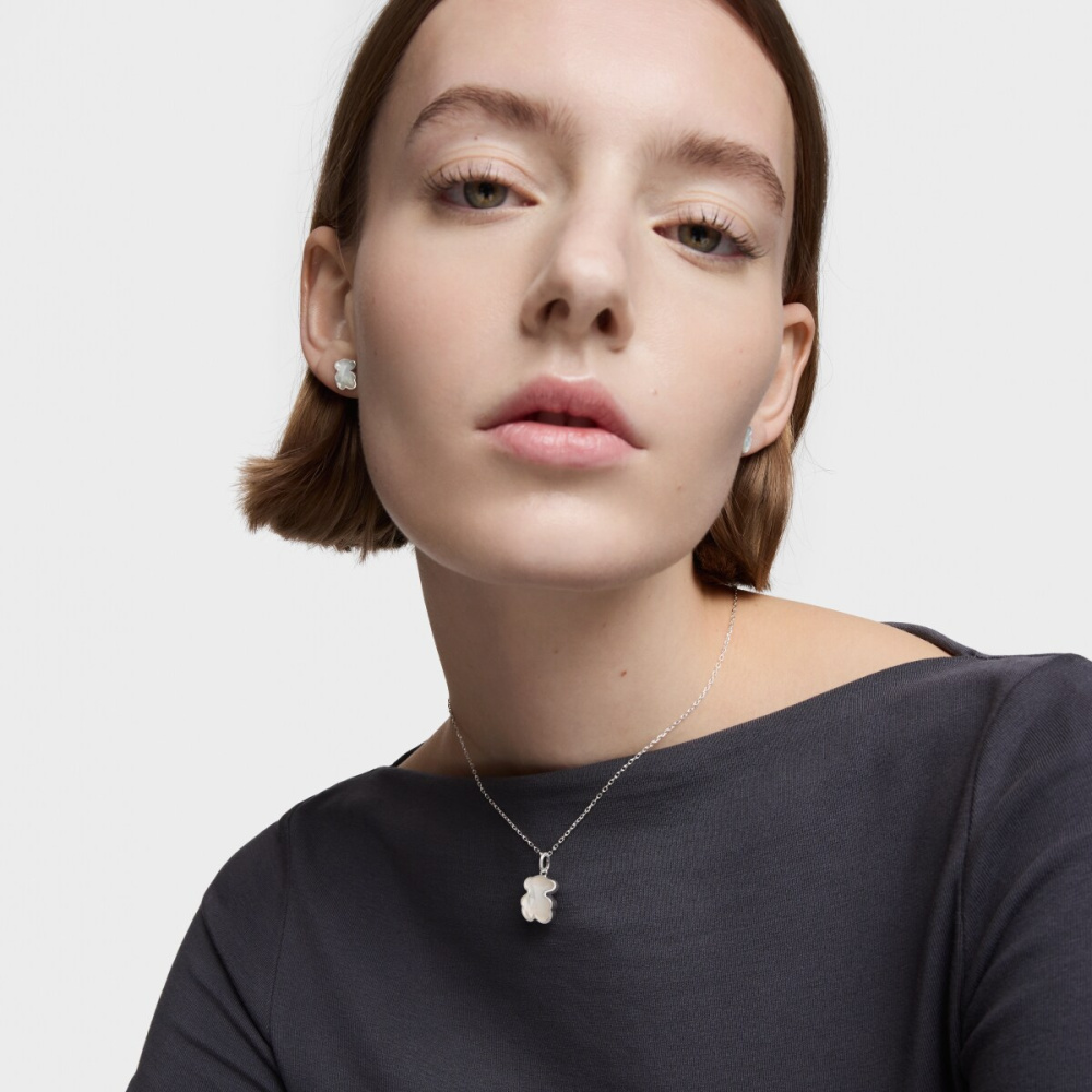 Кулон из серебра с перламутром фото 5