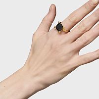 Кольцо Color Black из вермеля с ониксом