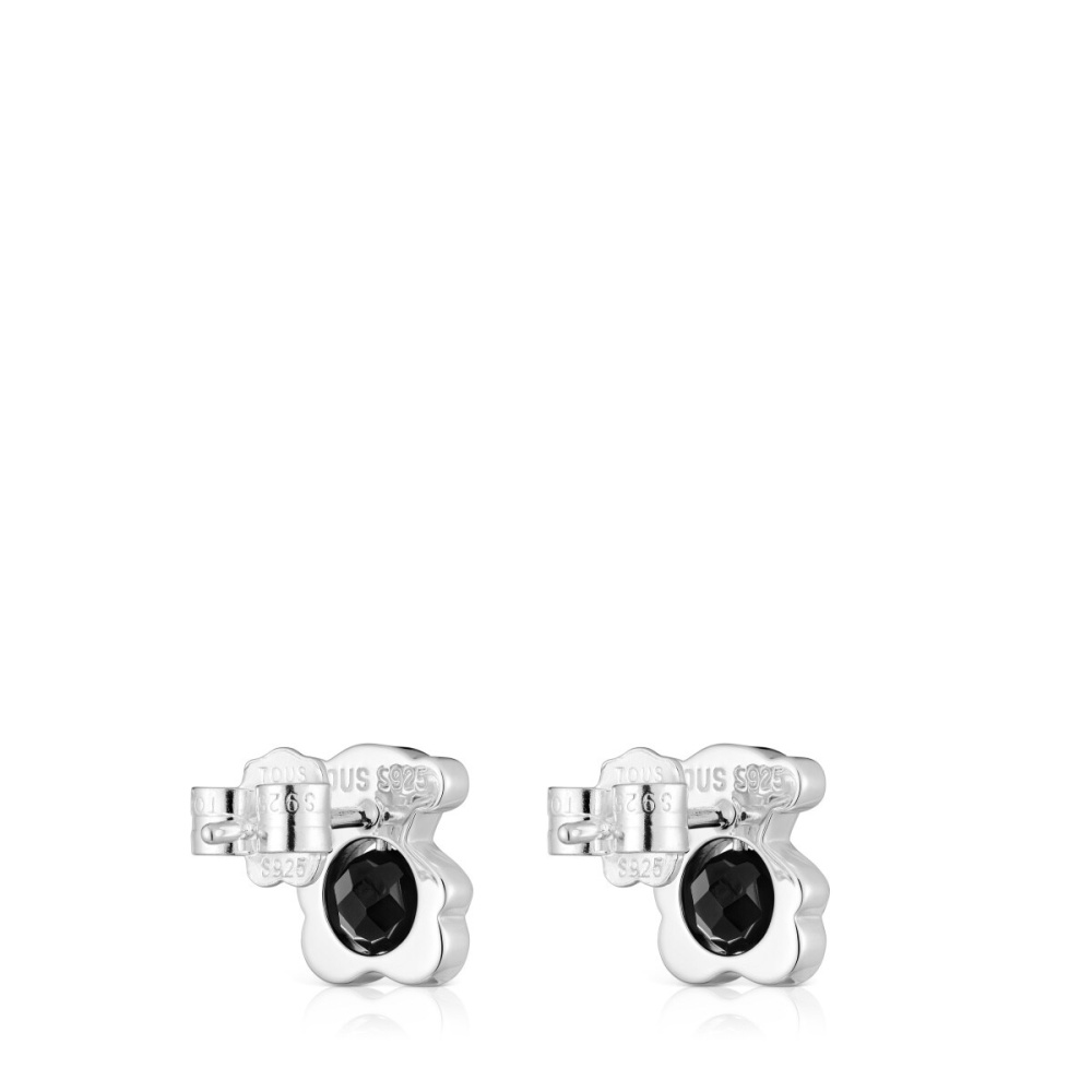 Серьги-пусеты из серебра с ониксом фото 4