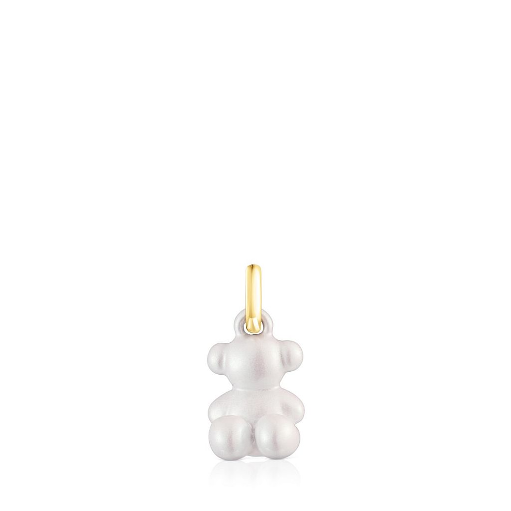 Кулон Bold Bear из стали с белым покрытием