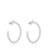 Серьги-креолы из серебра