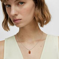 Кулон Bold Bear из стали с оранжевым покрытием