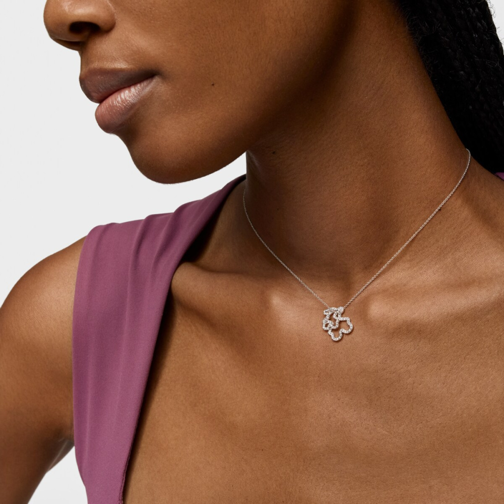 Кулон из белого золота с бриллиантами фото 8