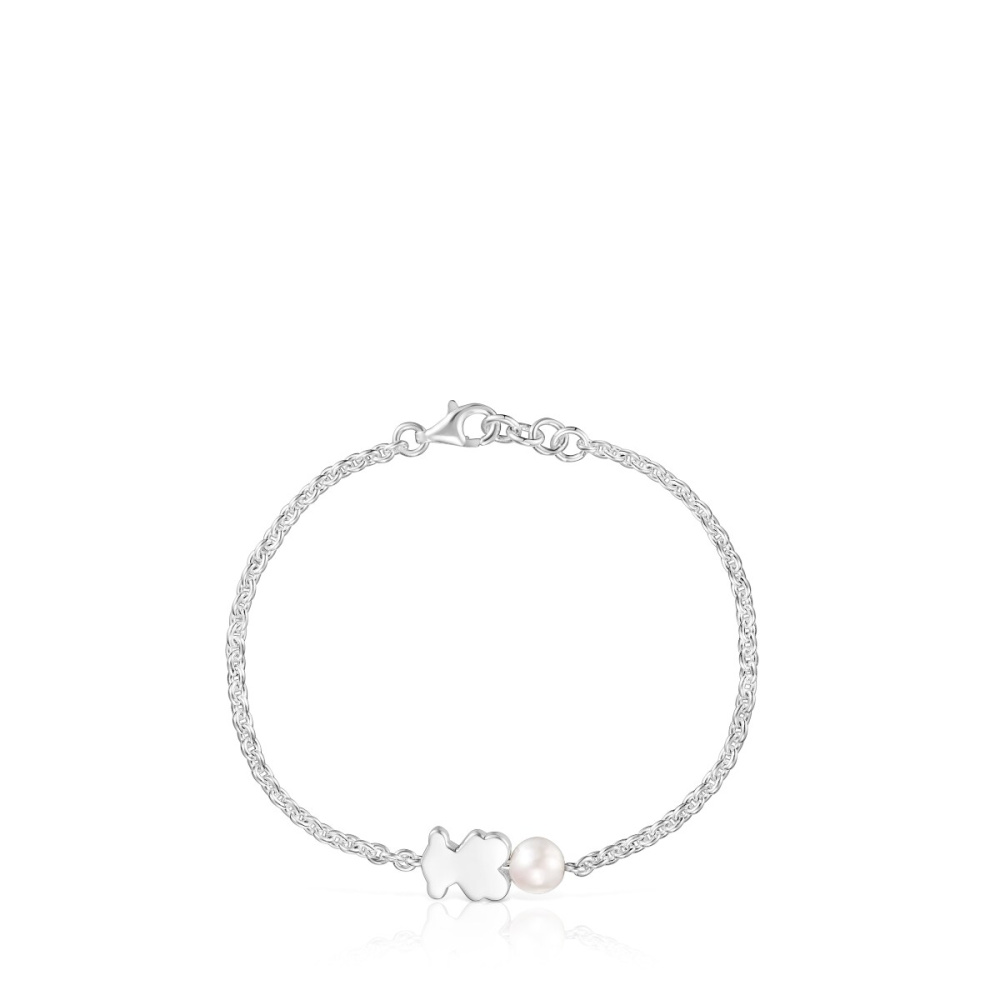 Браслет из серебра с жемчугом фото 3