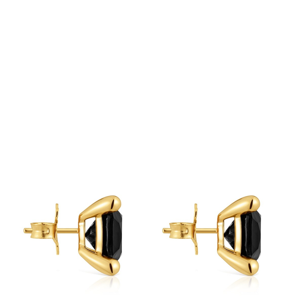 Серьги Color Black из вермеля с ониксом фото 3