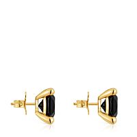 Серьги Color Black из вермеля с ониксом