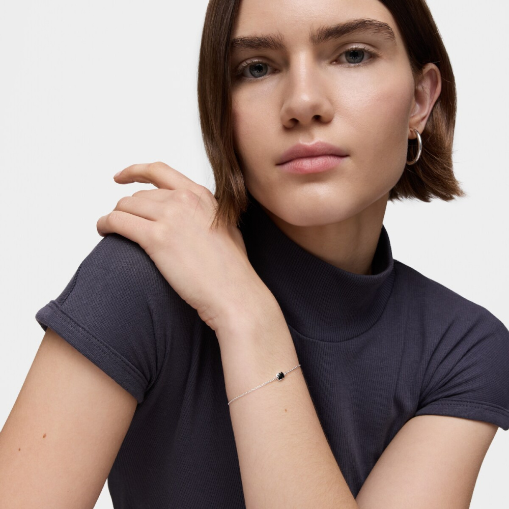 Браслет Icon Color из серебра с ониксом фото 5