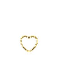 Золотая серьга TOUS Basics в форме сердца
