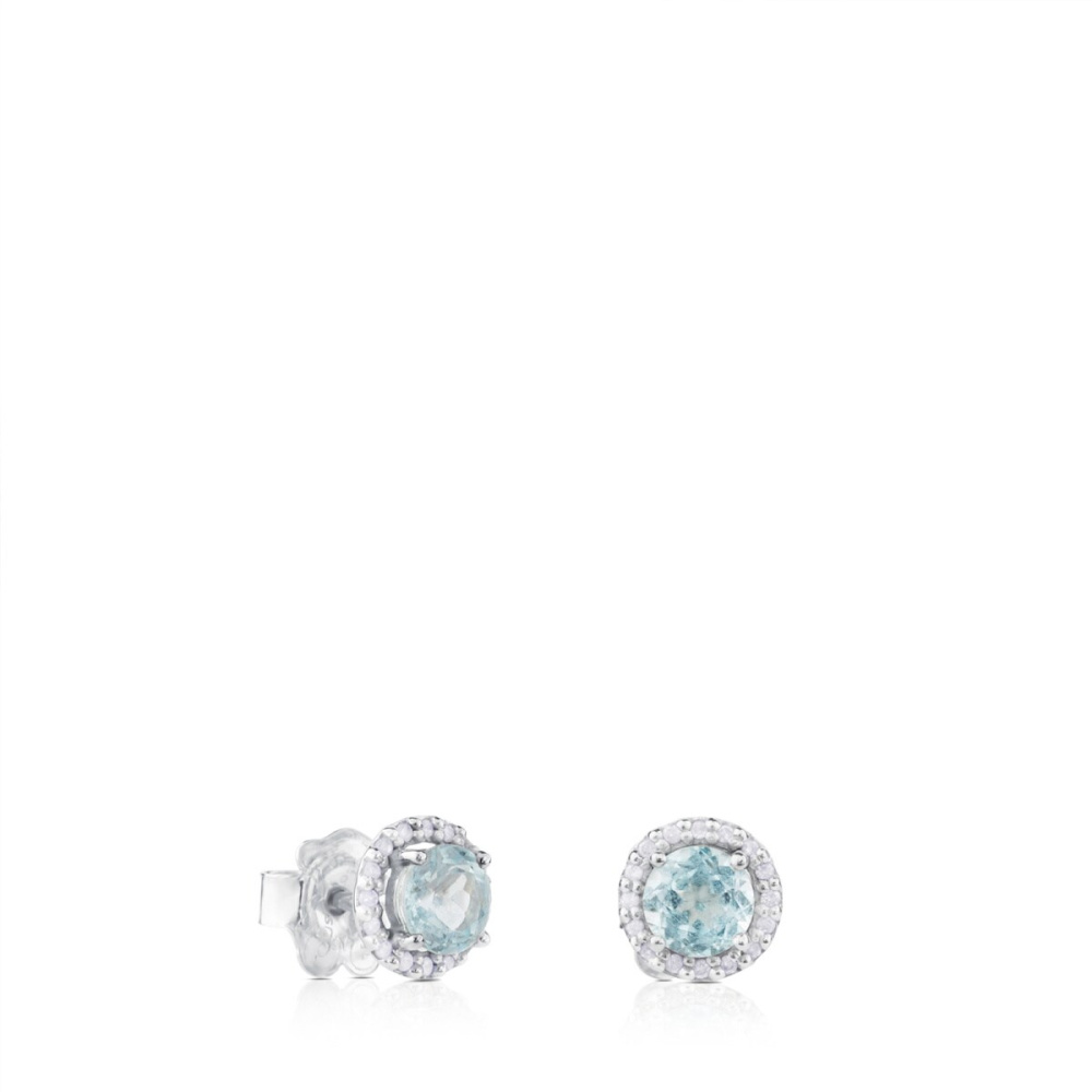 Серьги Color Kings из золота с бриллиантами и топазом фото 2