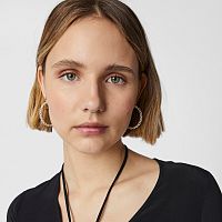 Серьги-креолы из серебра