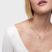 Кулон Medallions из вермеля с голубым топазом