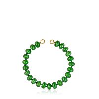 Браслет Hold Oval из вермеля с зеленым кварцем