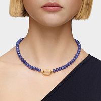 Ожерелье Hold Oval из вермеля с голубым кварцем
