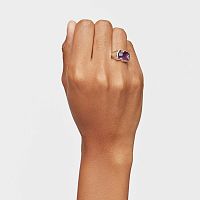 Кольцо Bold Motif из серебра с аметистом