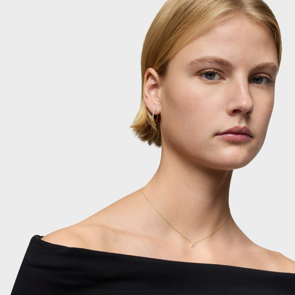 Колье Alphabet из желтого золота с бриллиантами  фото 5