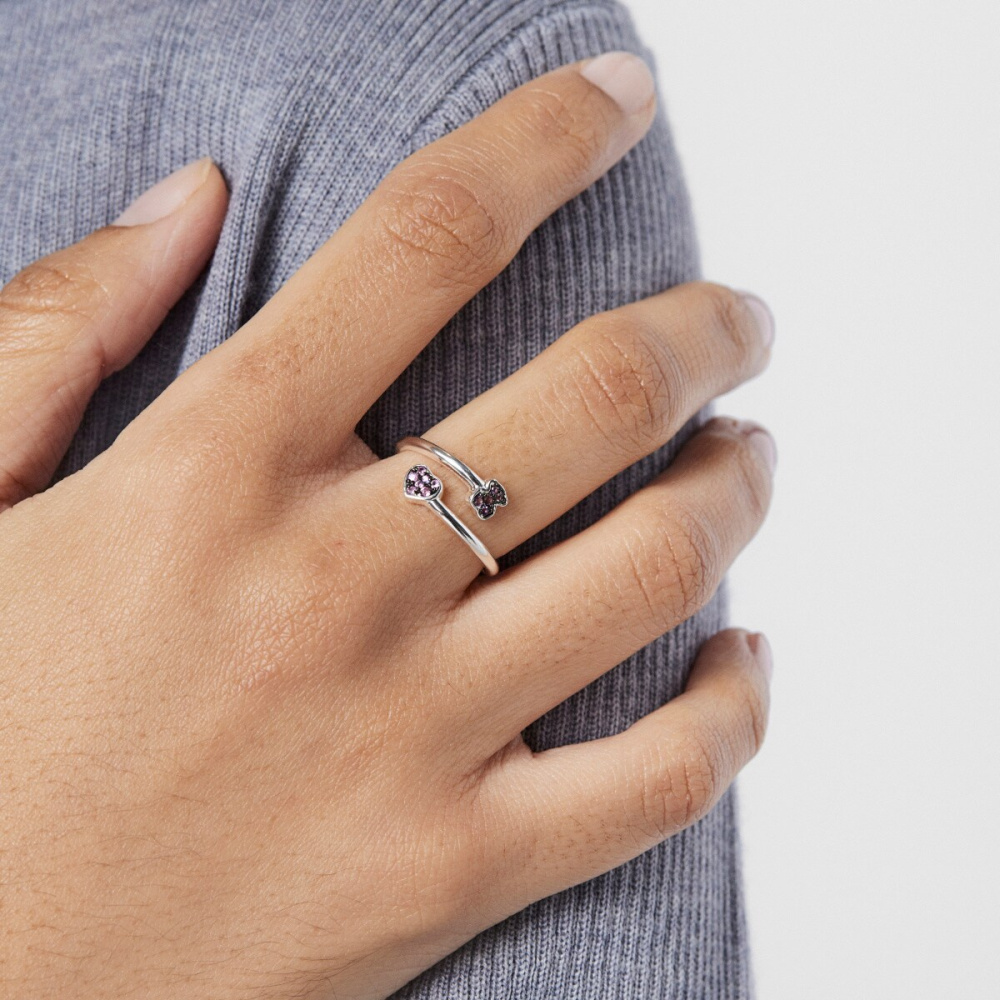 Кольцо New Motif из серебра с аметистом и сапфиром фото 6