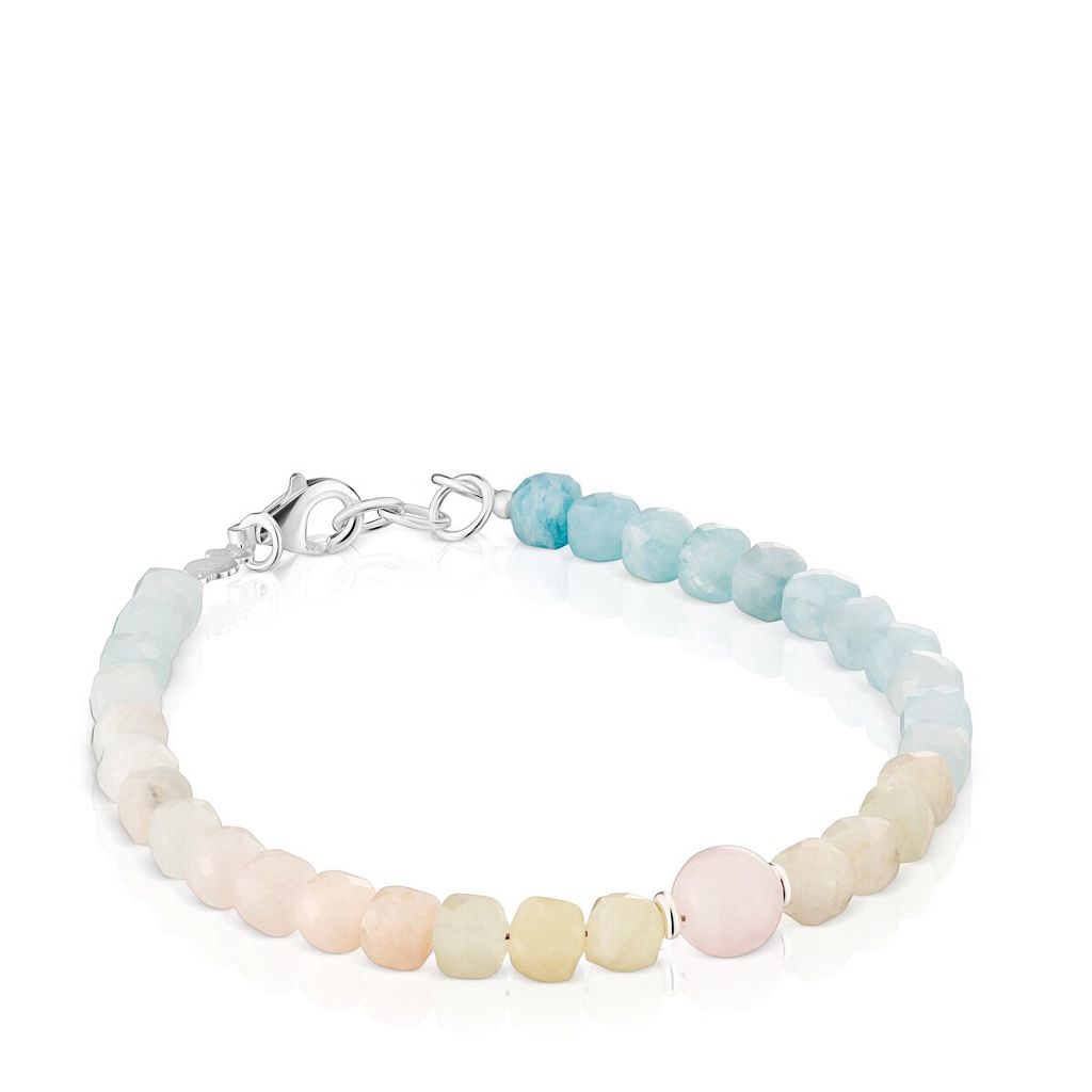 Браслет Basics Colors из серебра с натуральными камнями