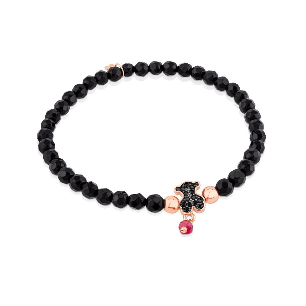 Браслет Motif из вермеля и оникса 