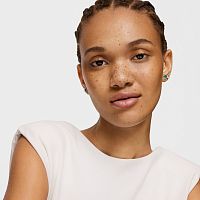 Серьги-клаймберы Color Pills из серебра с ониксом и халцедоном
