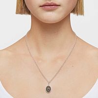 Кулон Medallions из серебра с перламутром, топазами и аметистом 