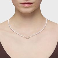 Ожерелье Hold Oval из серебра с жемчугом