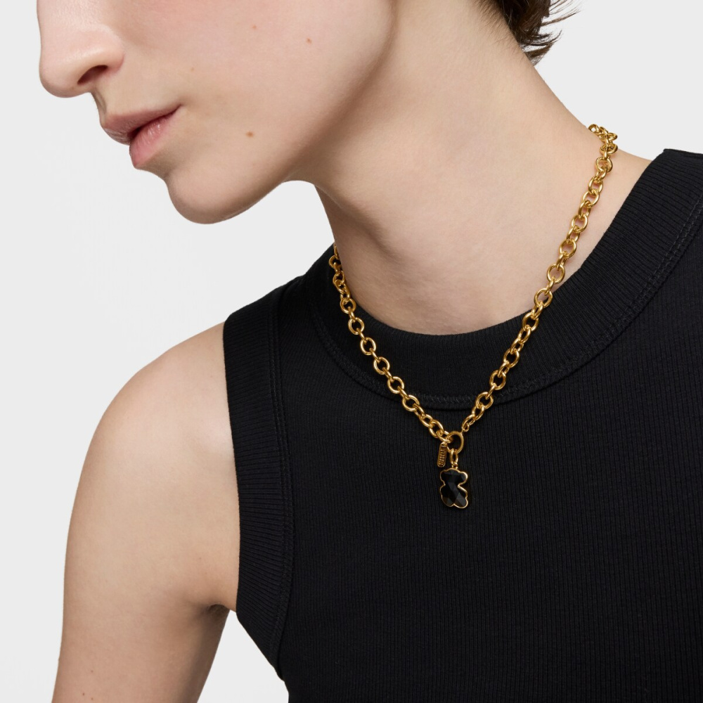 Кулон из вермеля с ониксом фото 7